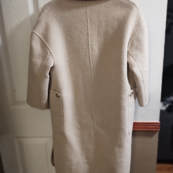 Women's size small beige alpaca and Australian wool coat - Picture 2 of 7